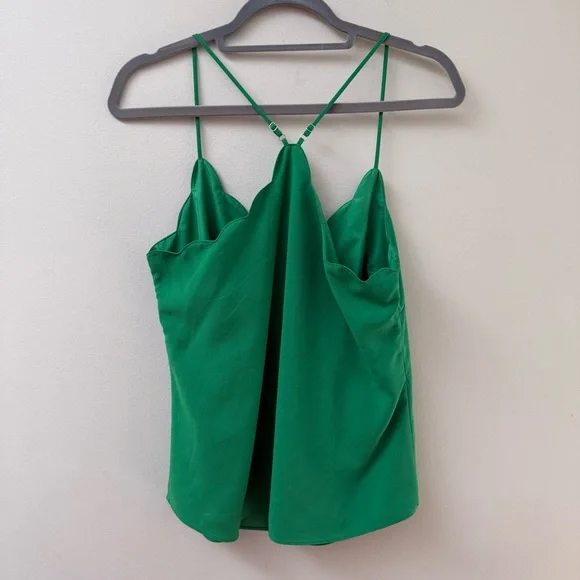 J. Crew Scallop Trim Racerback Cami Blouse - Picture 7 of 9